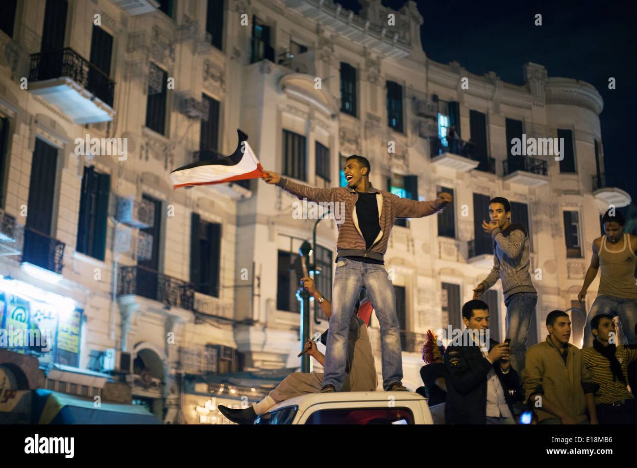 I manifestanti per le strade del Cairo, Egitto. Foto Stock