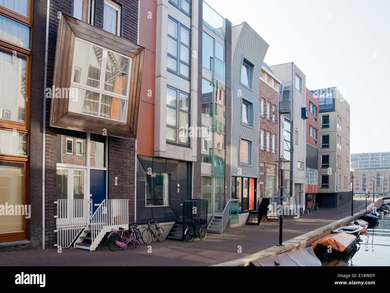 Isola di Giava moderni blocchi di appartamenti Amsterdam Paesi Bassi Foto Stock