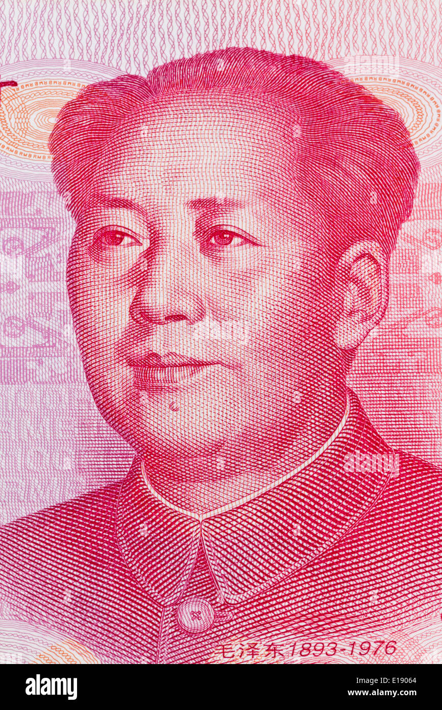 Yuan Geldscheine von Chinas W‰hrung. Chinesische Geldscheine. Foto Stock