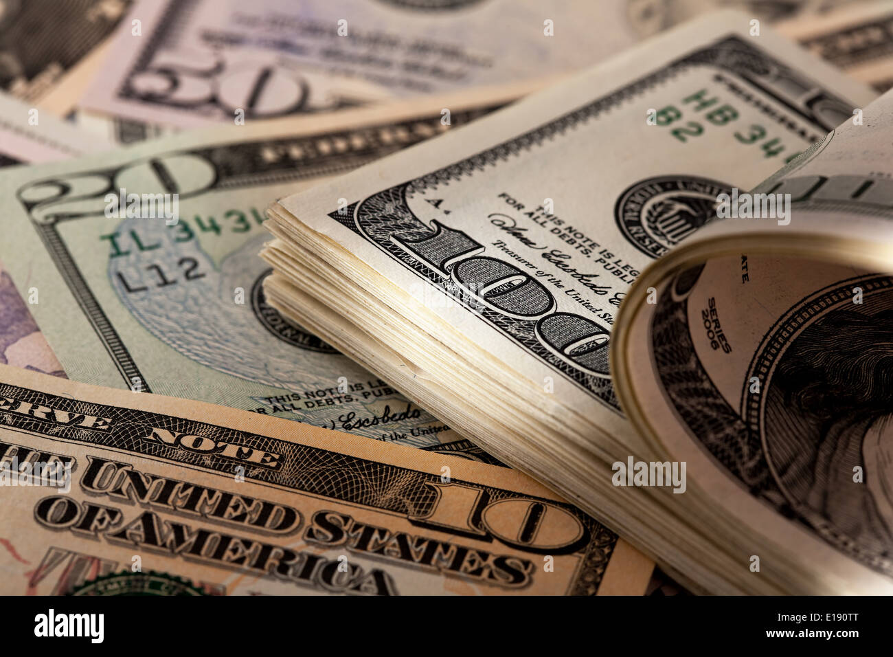 Dollaro Amerikanische Geldscheine aus den USA Foto Stock