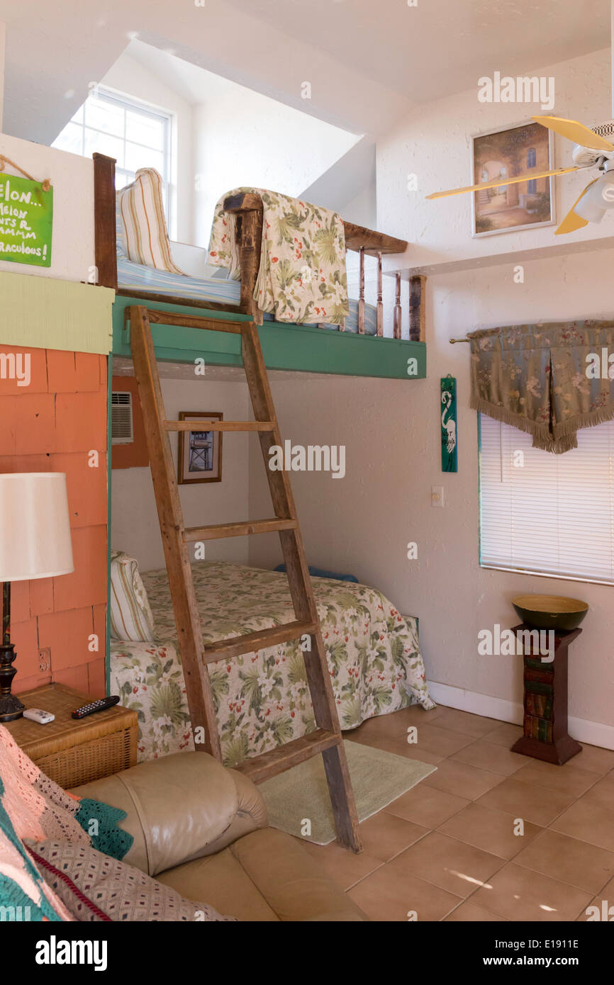 La stanza del motel interno, 'Si Como No Inn' in Flagler Beach, FL, Stati Uniti d'America Foto Stock