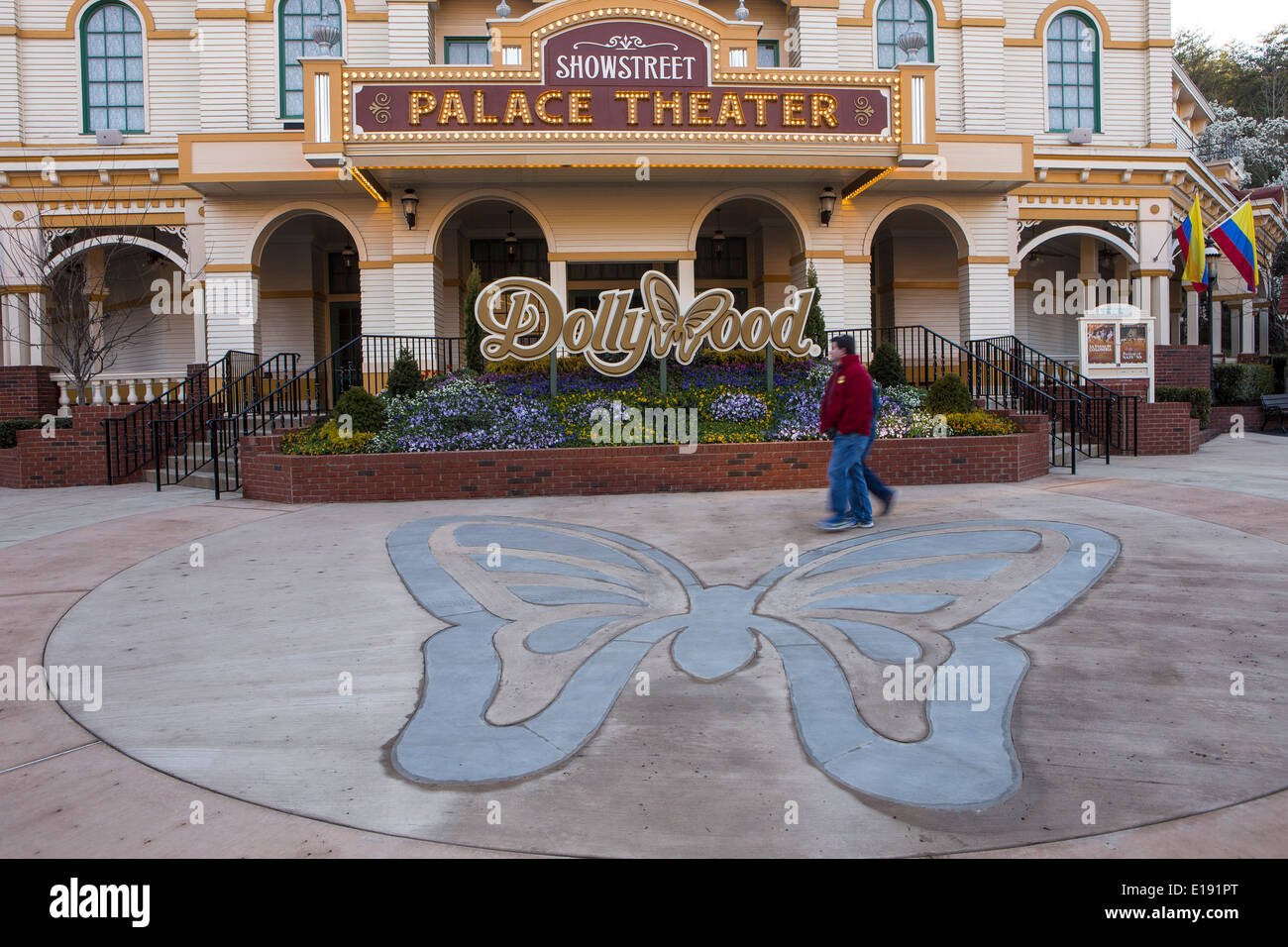 Showstreet Palace Theatre è raffigurato nella Dollywood theme park in Pigeon Forge, Tennessee Foto Stock