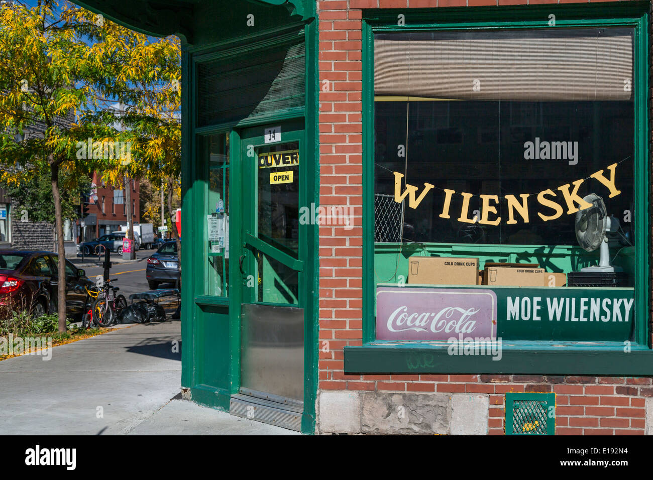 Il famoso pranzo leggero il negozio e il ristorante Wilensky in Montreal, Quebec, Canada. Foto Stock