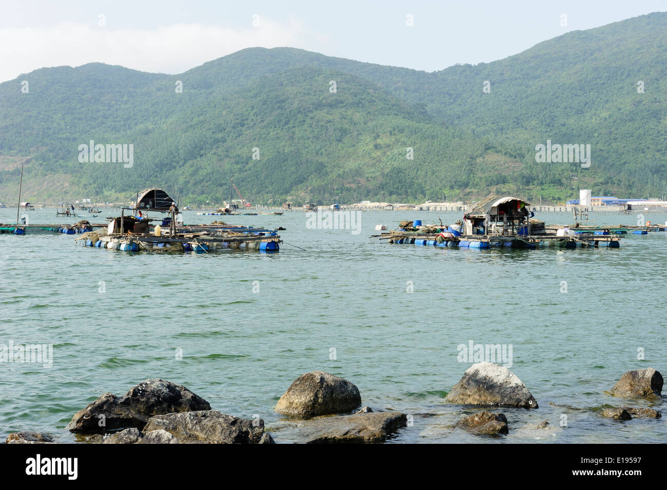 Case galleggianti Foto Stock