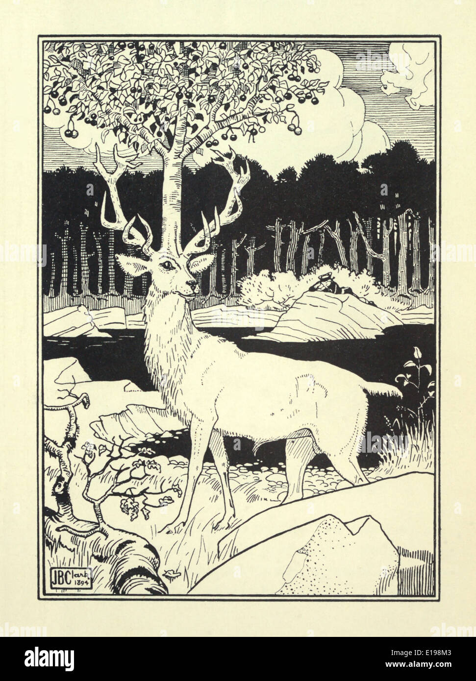 J. B. Clark illustrazione da 'il sorprendente avventure del barone di Munchausen" da Rudoph Raspe pubblicato in 1895. Feste di addio al celibato Foto Stock