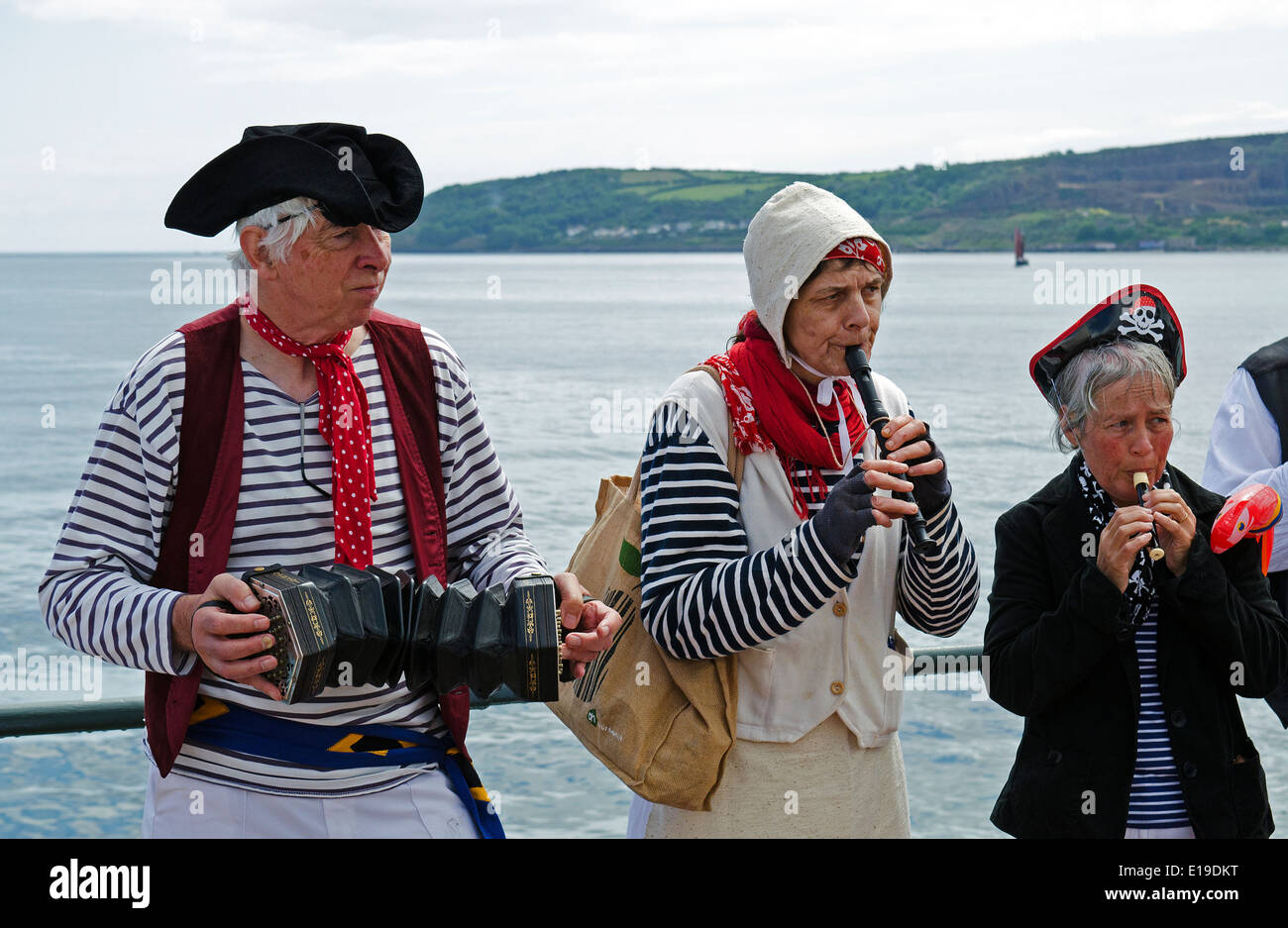 Un cornish folk gruppo Foto Stock