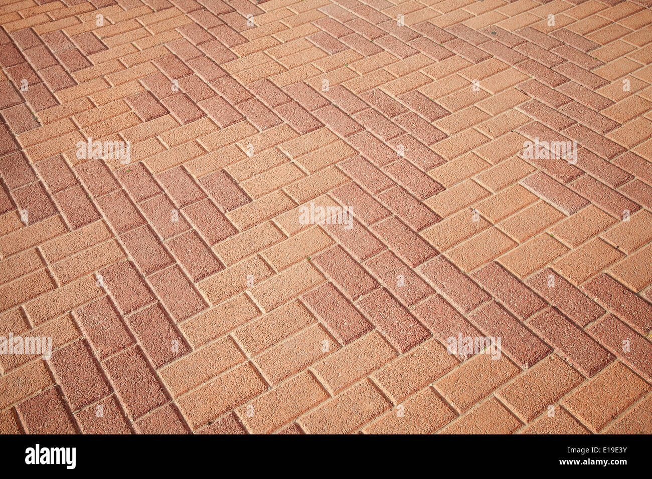 Texture di sfondo di rosso cobblestone pavement pattern Foto Stock