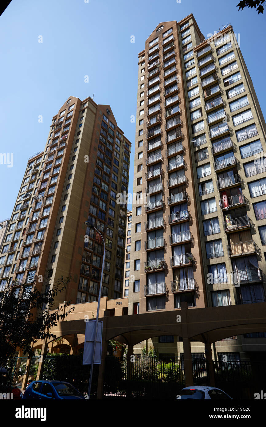 Alto e moderno appartamento edifici in Santiago del Cile Foto Stock