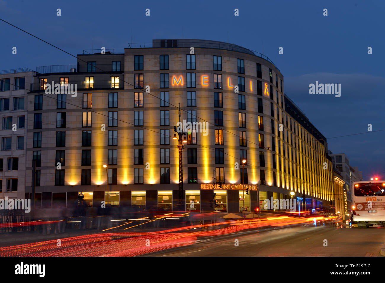 L'Hotel Melia, Friedrichstrasse, nel quartiere Mitte di Berlino, Deutschland Foto Stock