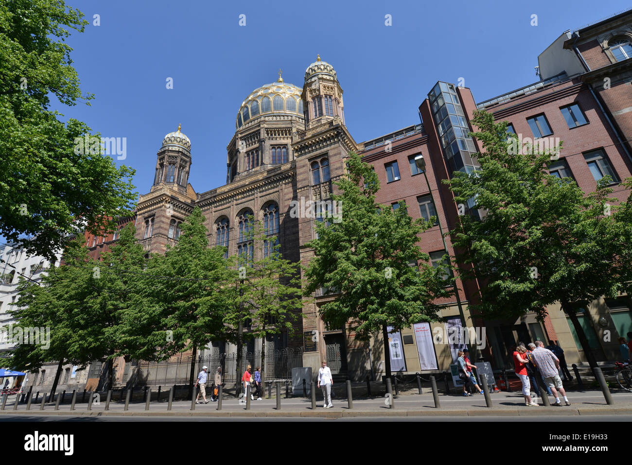 Juedische Synagogue, Oranienburger Strasse, nel quartiere Mitte di Berlino, Deutschland / Jüdische Foto Stock