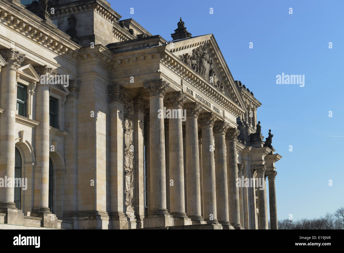 Il Reichstag, il Tiergarten di Berlino, Deutschland Foto Stock