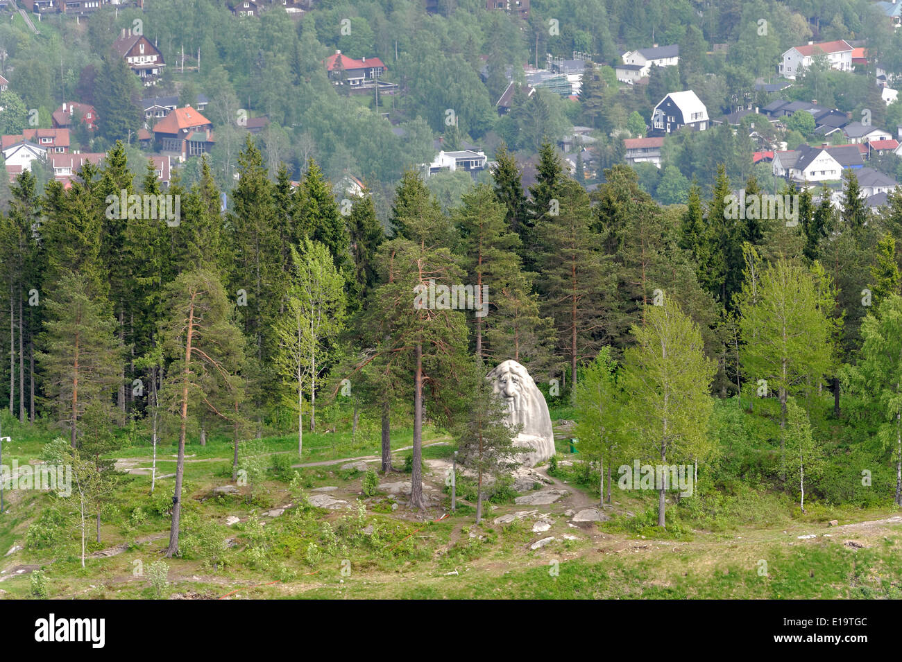 Troll norvegese di Holmenkollen, Oslo, Norvegia Foto Stock