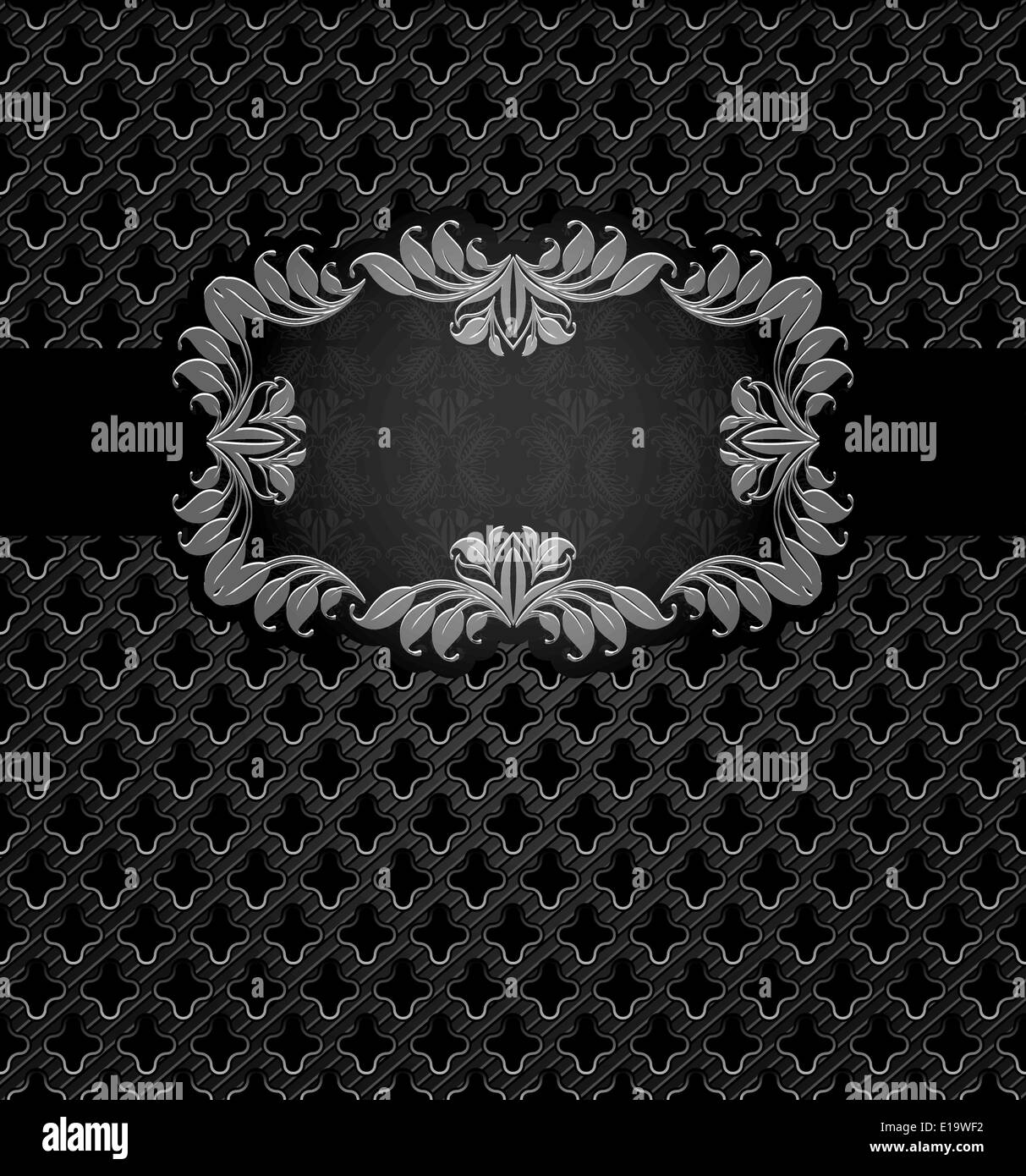 Metallo astratto dark frame sfondo, elemento di design Illustrazione Vettoriale