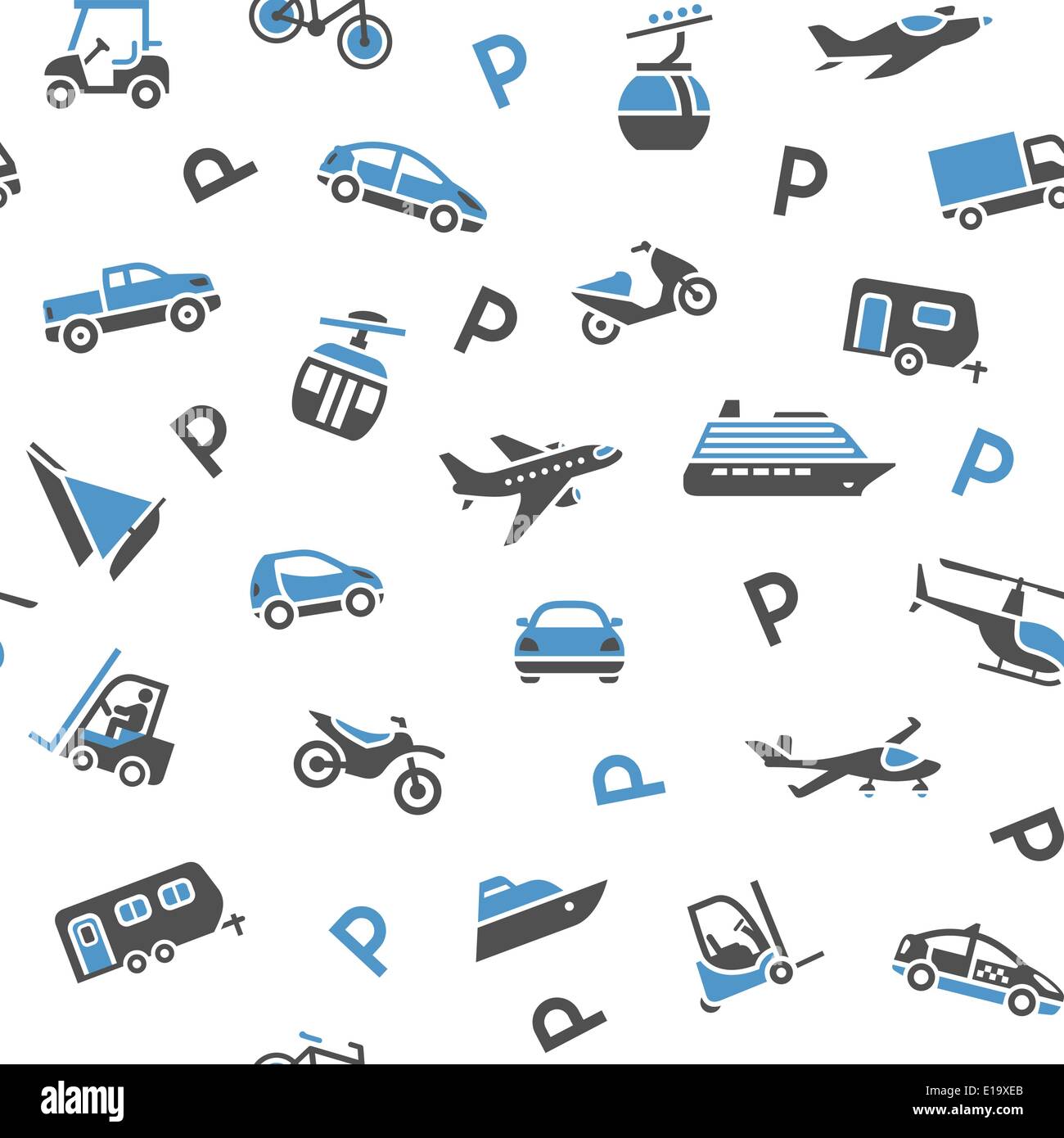 Seamless sfondo icone di trasporto - carta di avvolgimento, 10eps Illustrazione Vettoriale