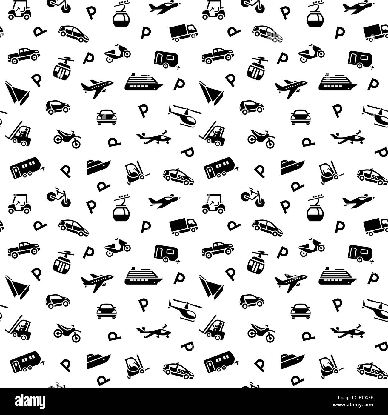 Seamless sfondo, icone del trasporto - Il vettore 10eps Illustrazione Vettoriale