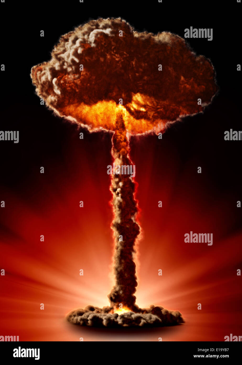 Bomba nucleare a forma di fungo cloud Foto Stock