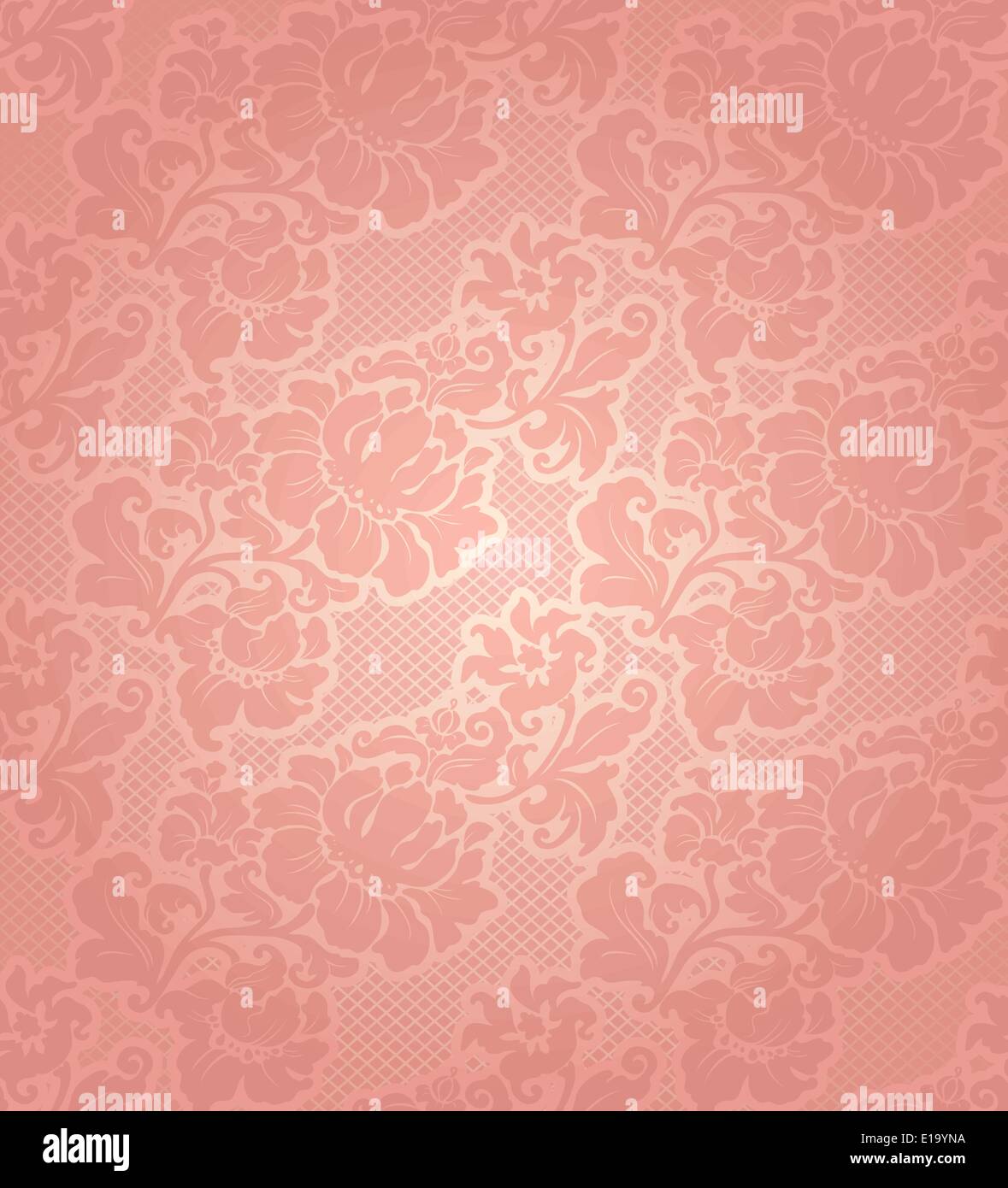 Pizzo rosa, sfondo fiori ornamentali modello Illustrazione Vettoriale