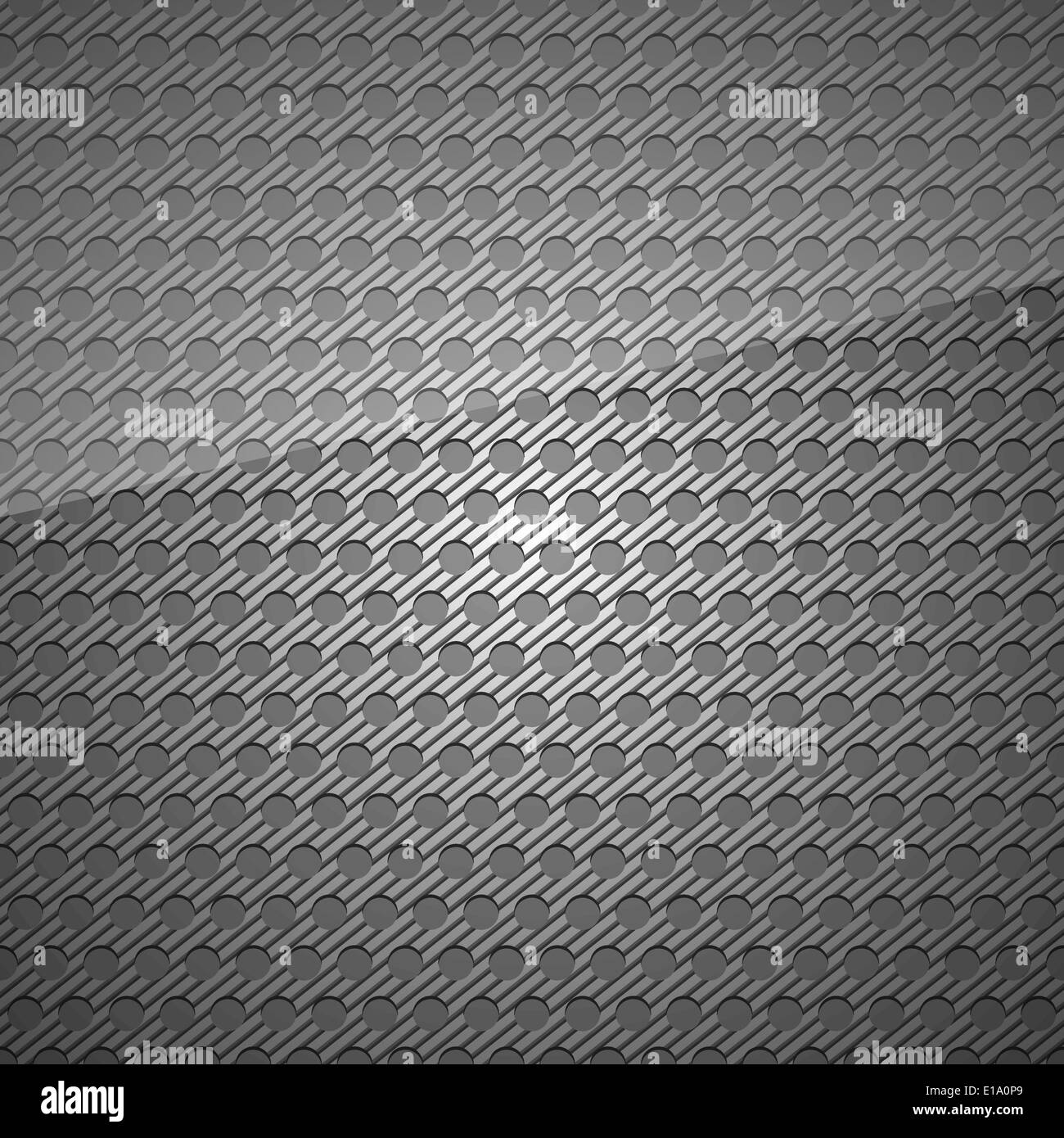 Superficie metallica, sfondo grigio scuro lamiera perforata, 10eps Illustrazione Vettoriale