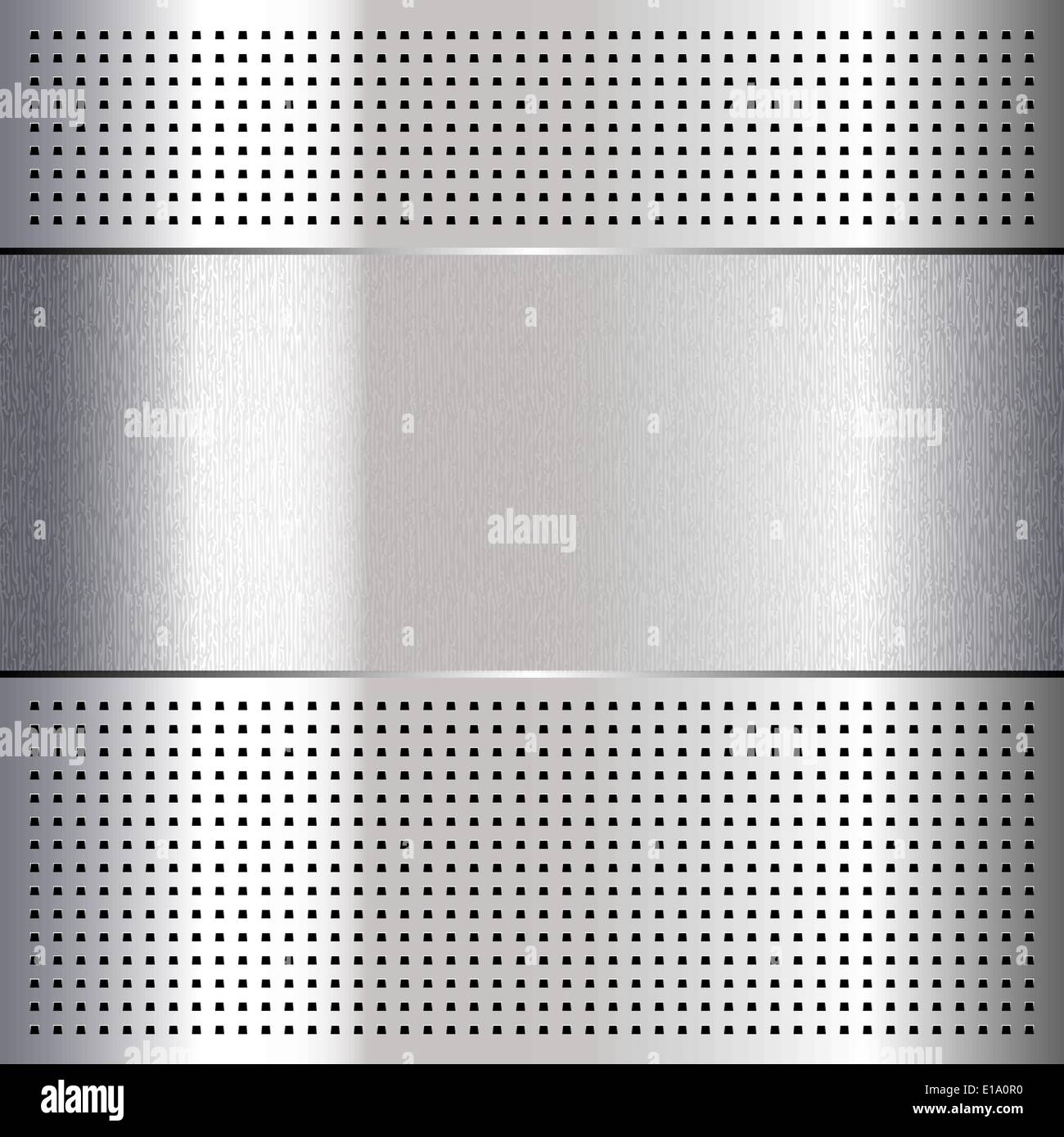 Forate metalliche di acciaio al cromo, foglio 10eps Illustrazione Vettoriale