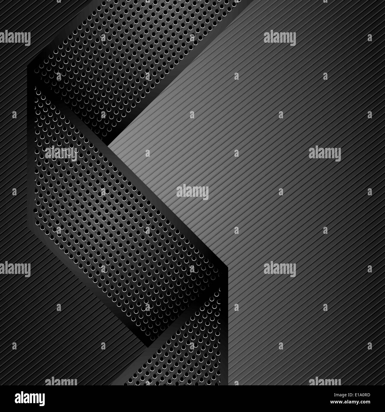 I nastri metallici sul velluto grigio Sfondo. Il vettore 10eps Illustrazione Vettoriale