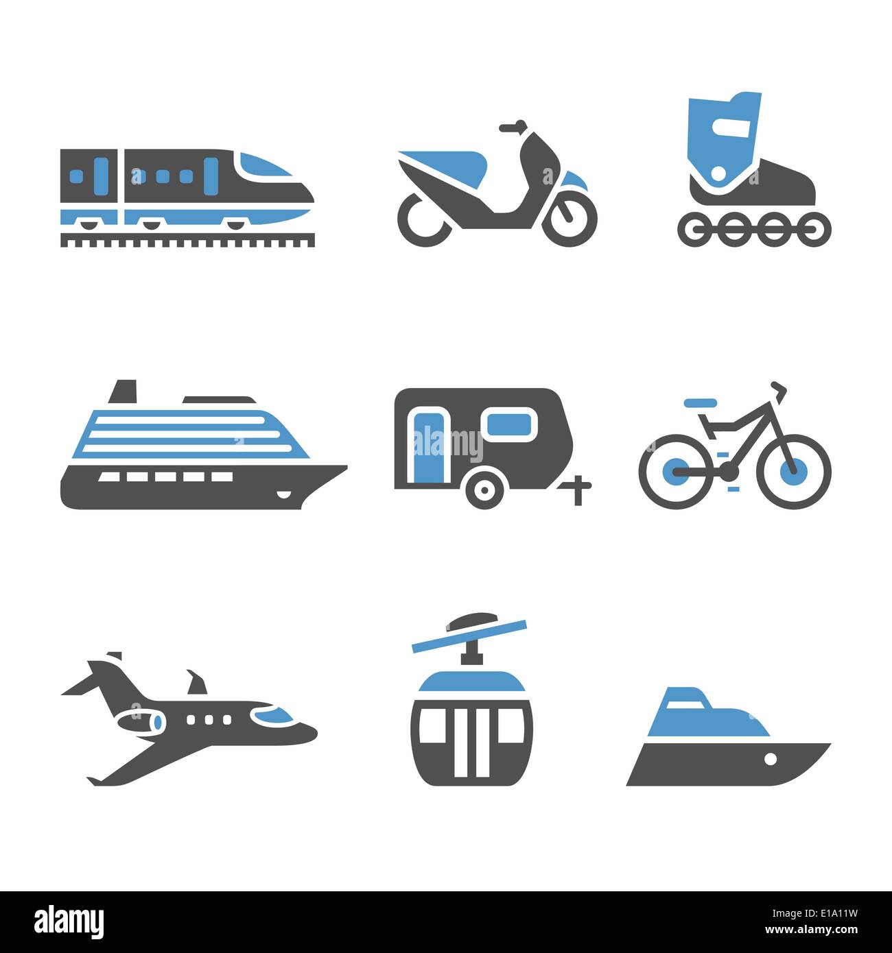 Pittogrammi di trasporto - Un set di quinta Illustrazione Vettoriale