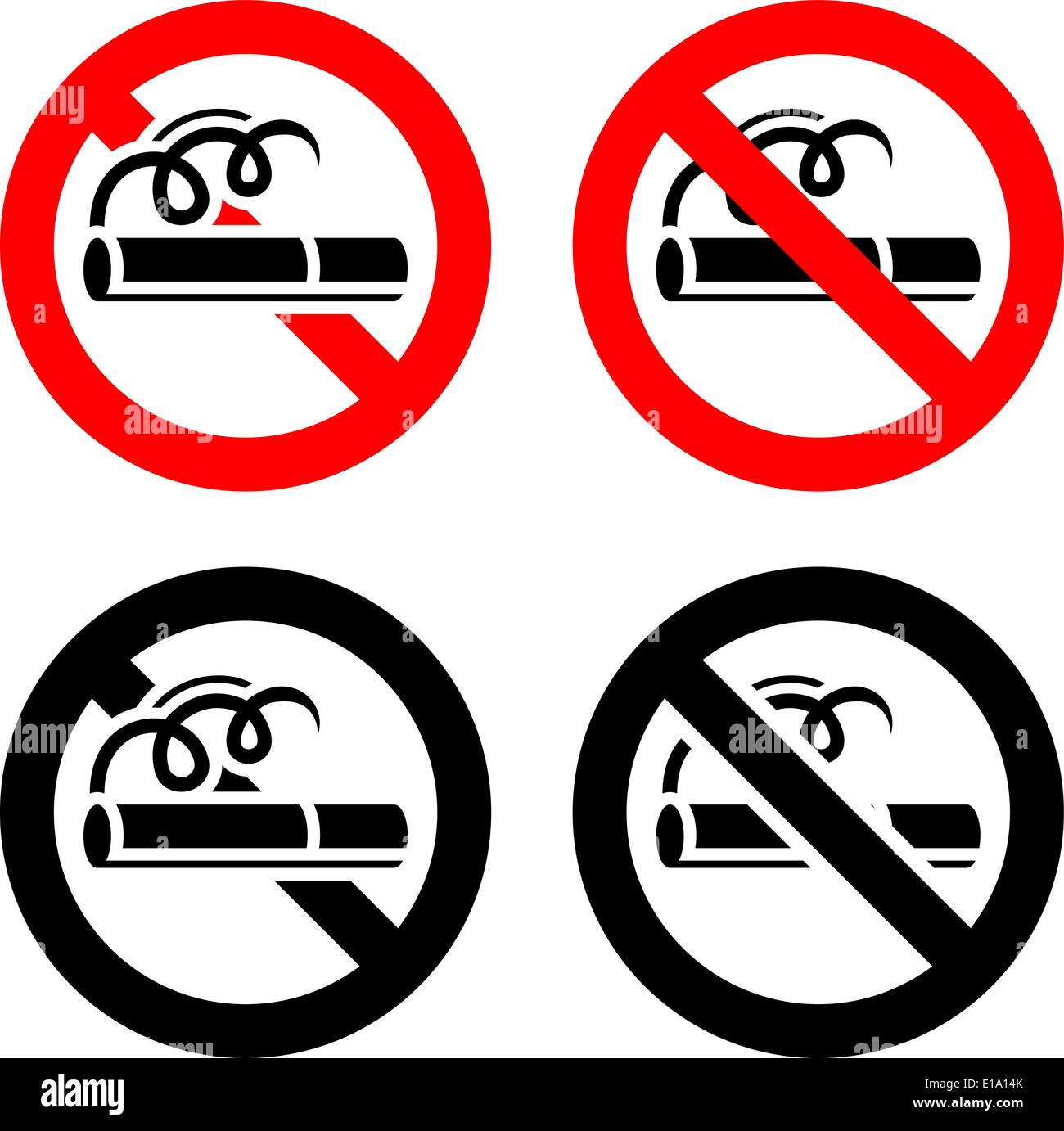 Area Fumatori e impostare i simboli, non è consentito firmare Illustrazione Vettoriale