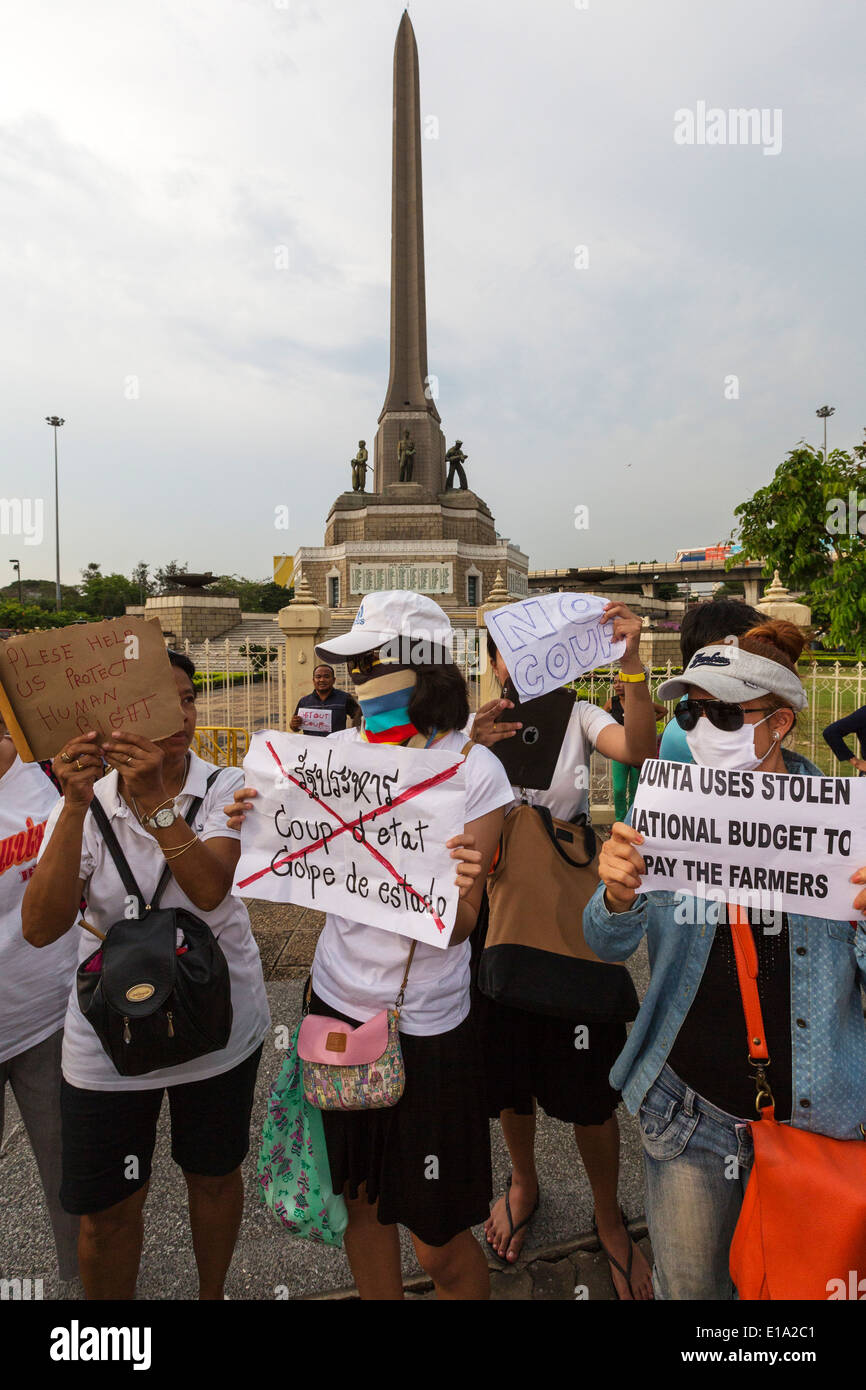 Anti colpo di dimostrazione, Bangkok, Thailandia Foto Stock