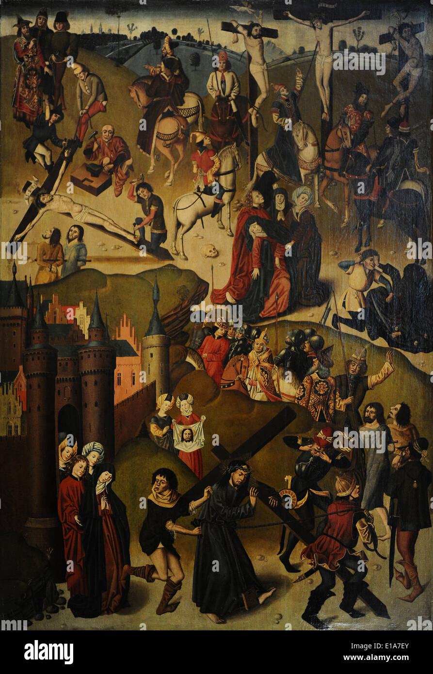 Scene della Passione di Cristo, ca. 1470. Anonimo. Haarlem?. Museo Catharijneconvent. Utrecht. Paesi Bassi. Foto Stock