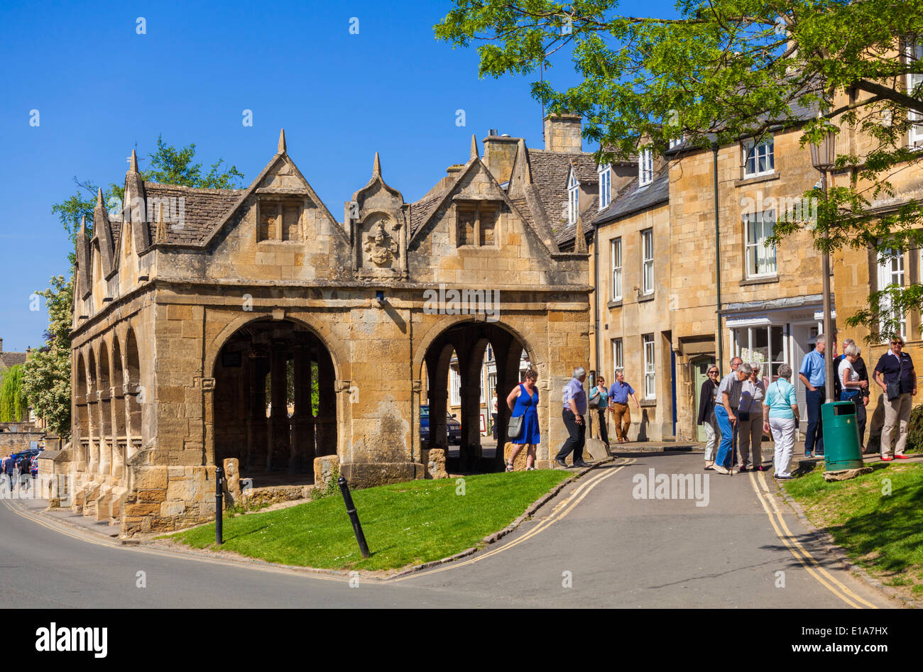 Chipping Campden Market Hall costruito 1646 High Street Chipping Campden Cotswolds Gloucestershire England Regno Unito EU Europe Foto Stock