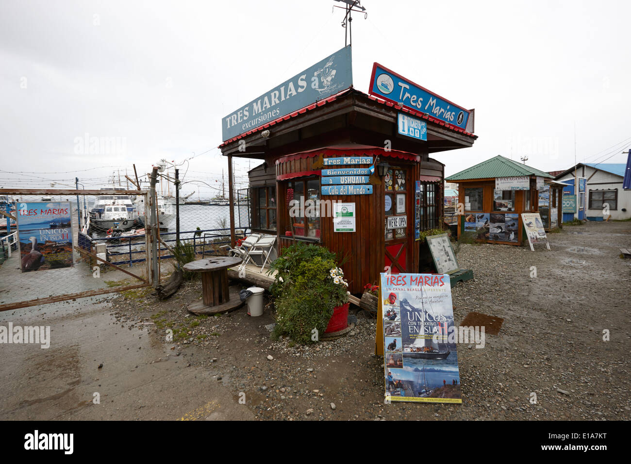 Tour del mare si spegne al porto turistico di Ushuaia Argentina Foto Stock