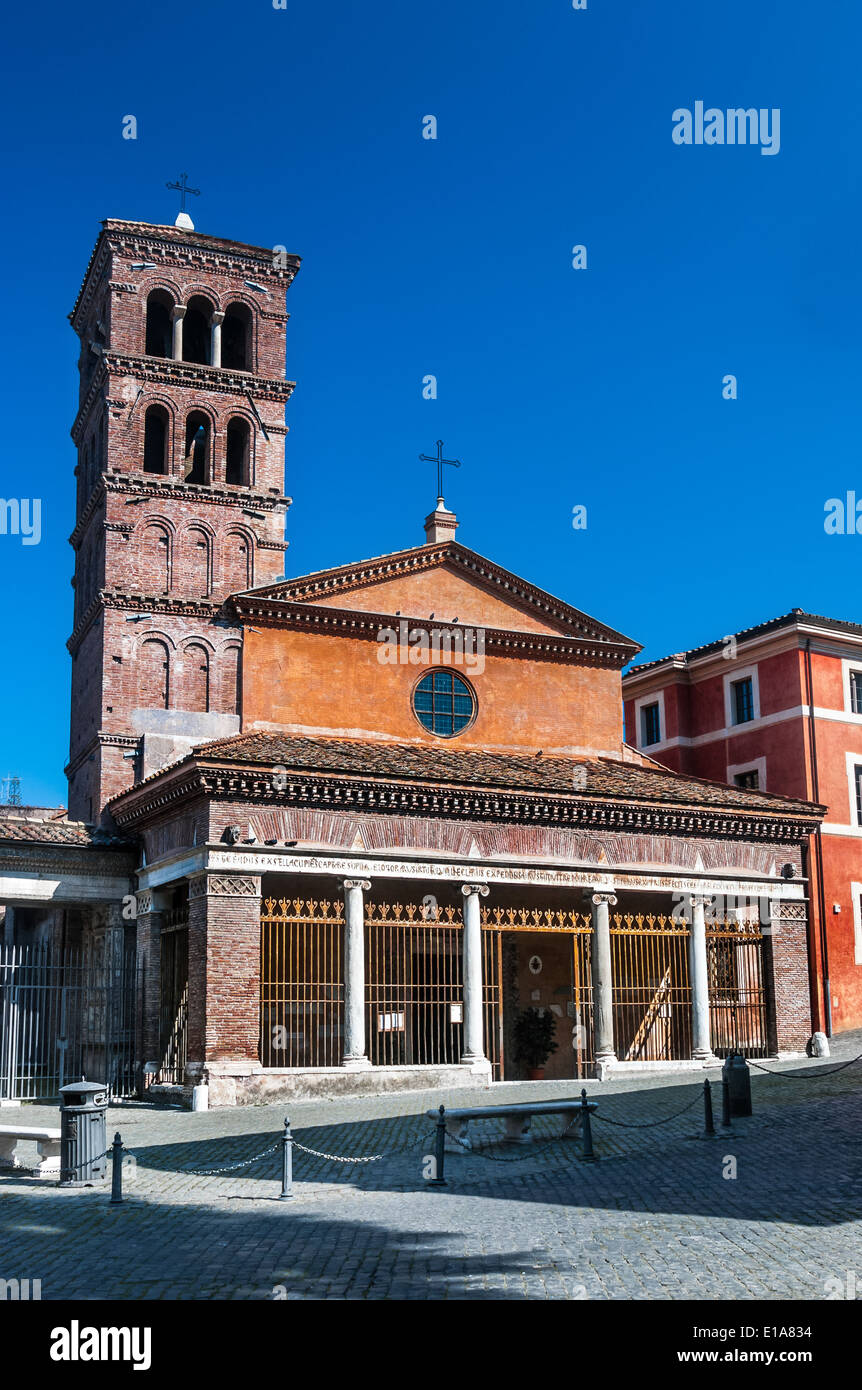 Roma, Italia. San Giorgio in Velabro è una chiesa costruita nel secolo VII, in greco quartiere di Roma. Foto Stock
