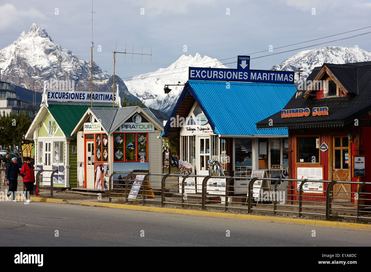 Tour del mare si spegne al porto turistico di Ushuaia Argentina Foto Stock
