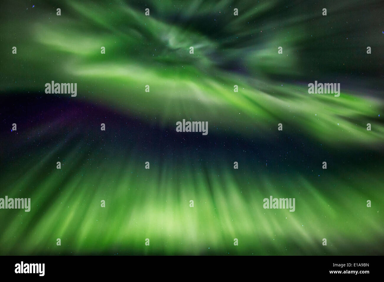 Aurora Boreale o luci del nord, Islanda Foto Stock