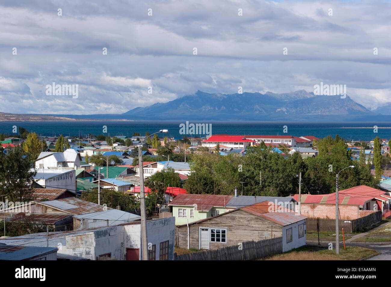 Puerto Natales e ultima speranza Suono, Cile Foto Stock