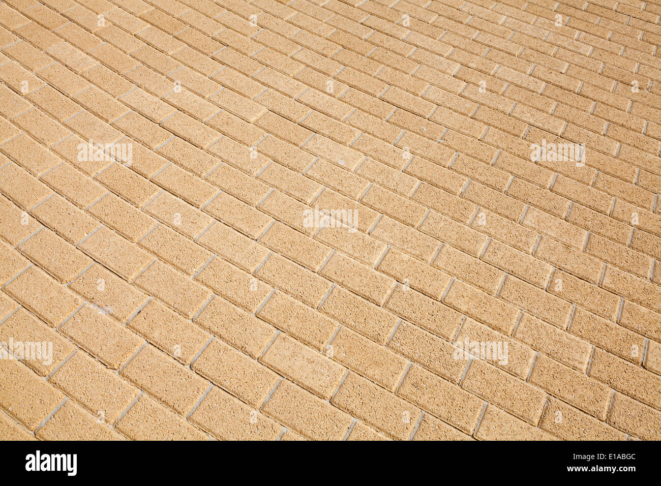 Texture di sfondo di giallo cobblestone pavement pattern Foto Stock