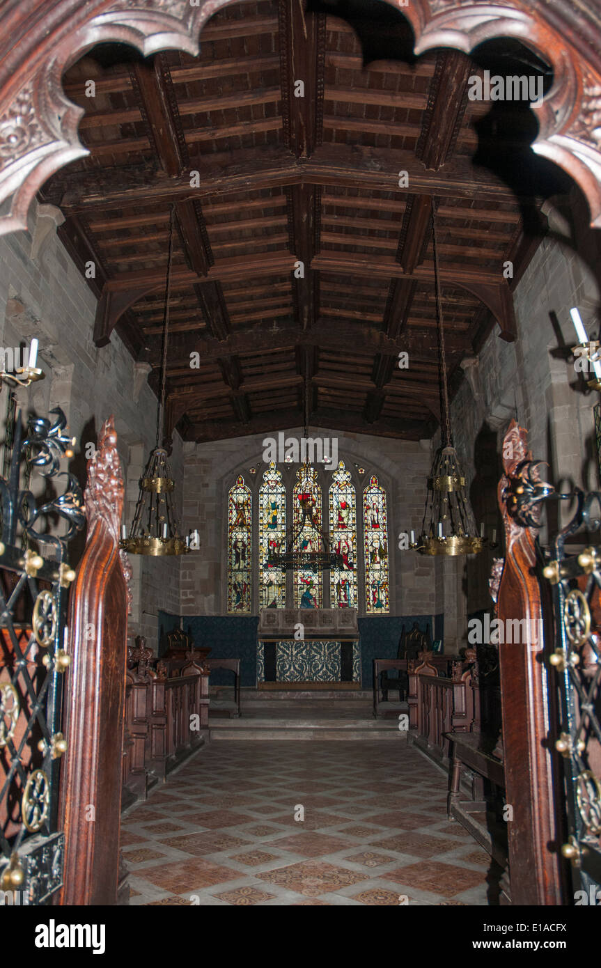 Cappella del Lord Leycester Hospital di Warwick, Inghilterra Foto Stock