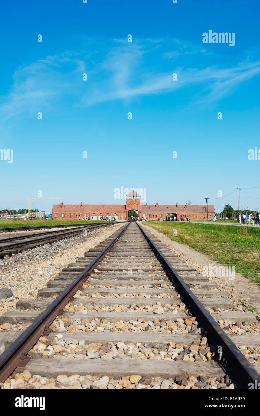 L'Europa, la Polonia, la Slesia, Oswiecim, Auschwitz-Birkenau nazista tedesco campo di concentramento e sterminio Camp, Unesco Foto Stock