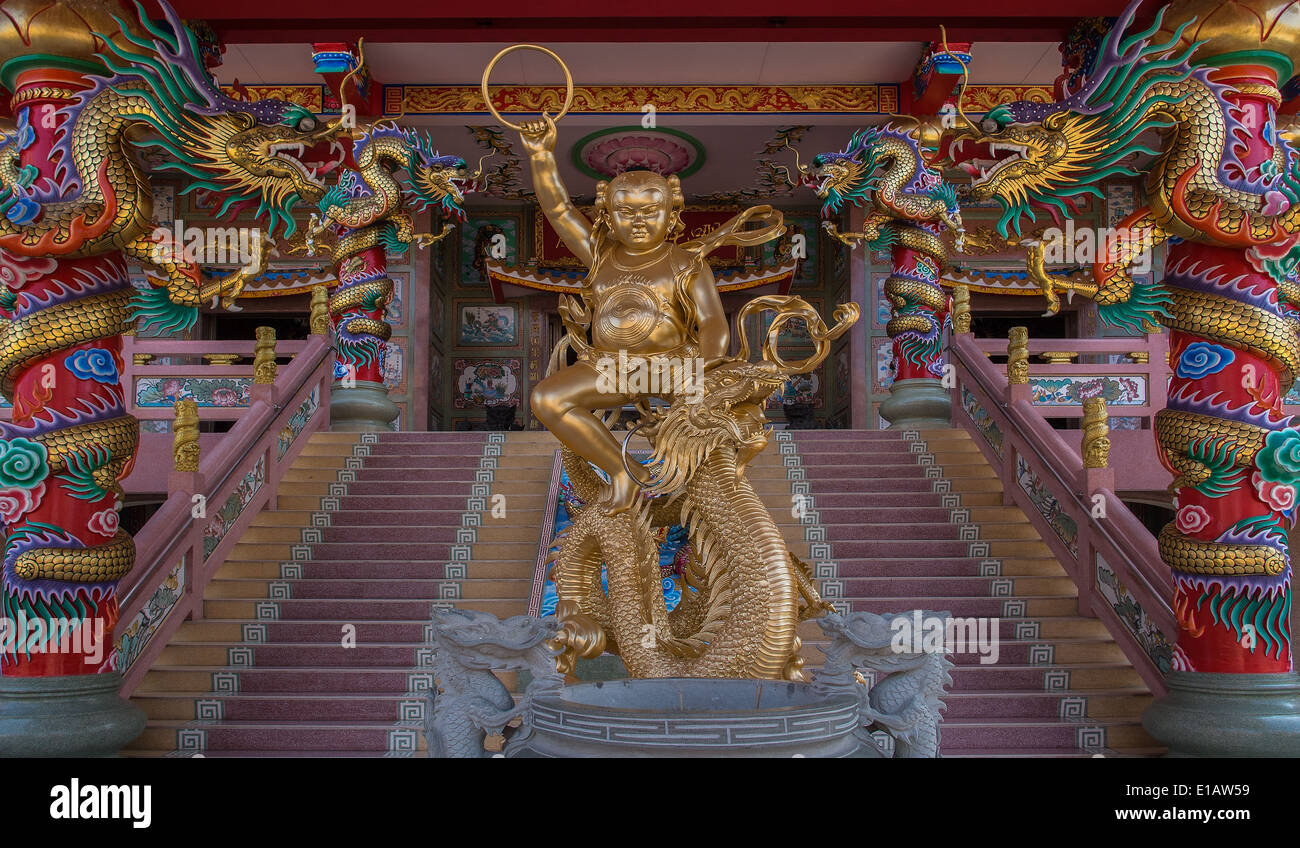 Un tempio Cinese in Ang Sila, Chonburi, Thailandia. Foto Stock