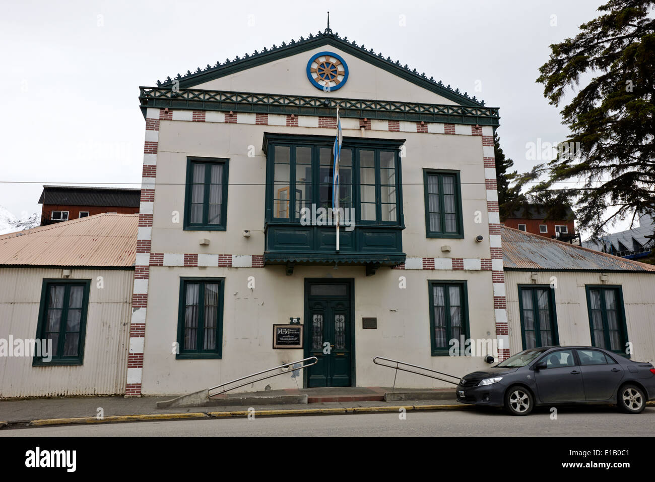 Museo de fin del mundo fine del mondo museo Ushuaia Argentina ex legislatura provinciale edificio Foto Stock