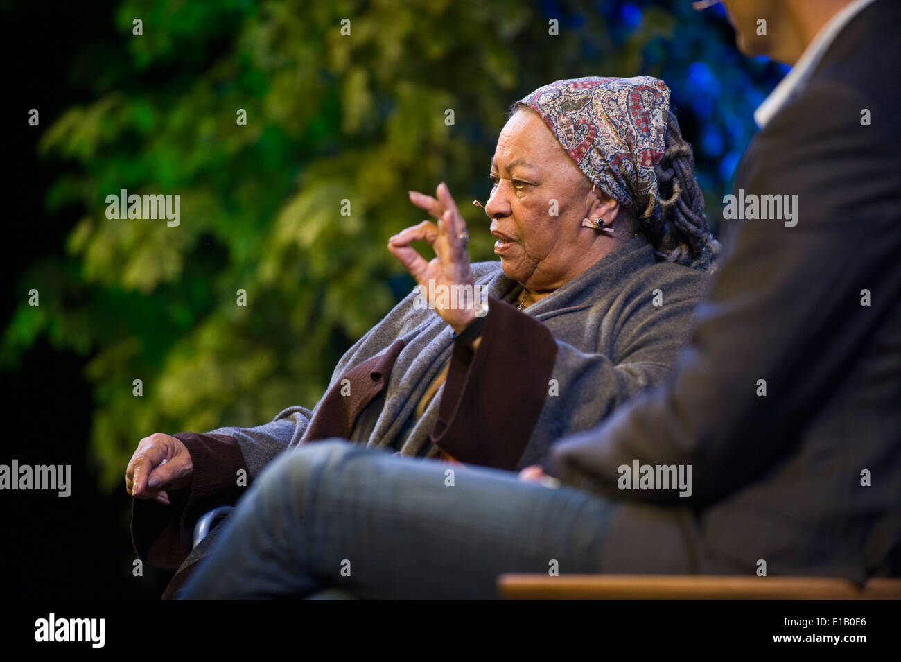 Toni Morrison ex Premio Nobel e Premio Pulitzer parlando lei gioca Desdemona a Hay Festival 2014. ©Jeff Morgan Foto Stock