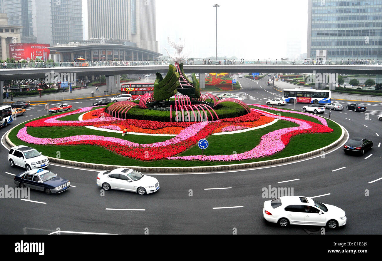 Circular Road Pudong Shanghai in Cina Foto Stock