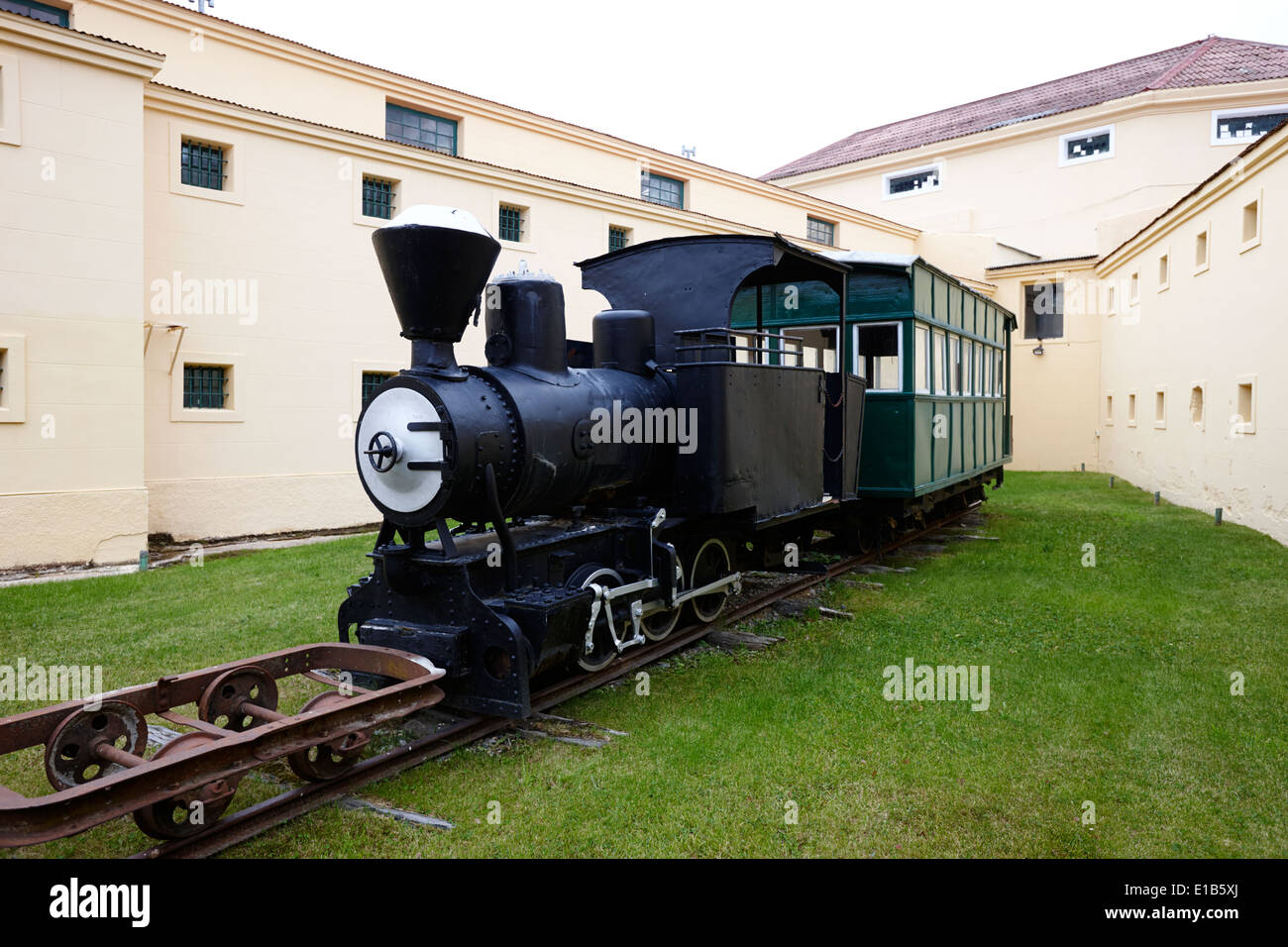 Vecchio treno detenuti presso il museo marittimo presidio museo maritimo Ushuaia Argentina Foto Stock