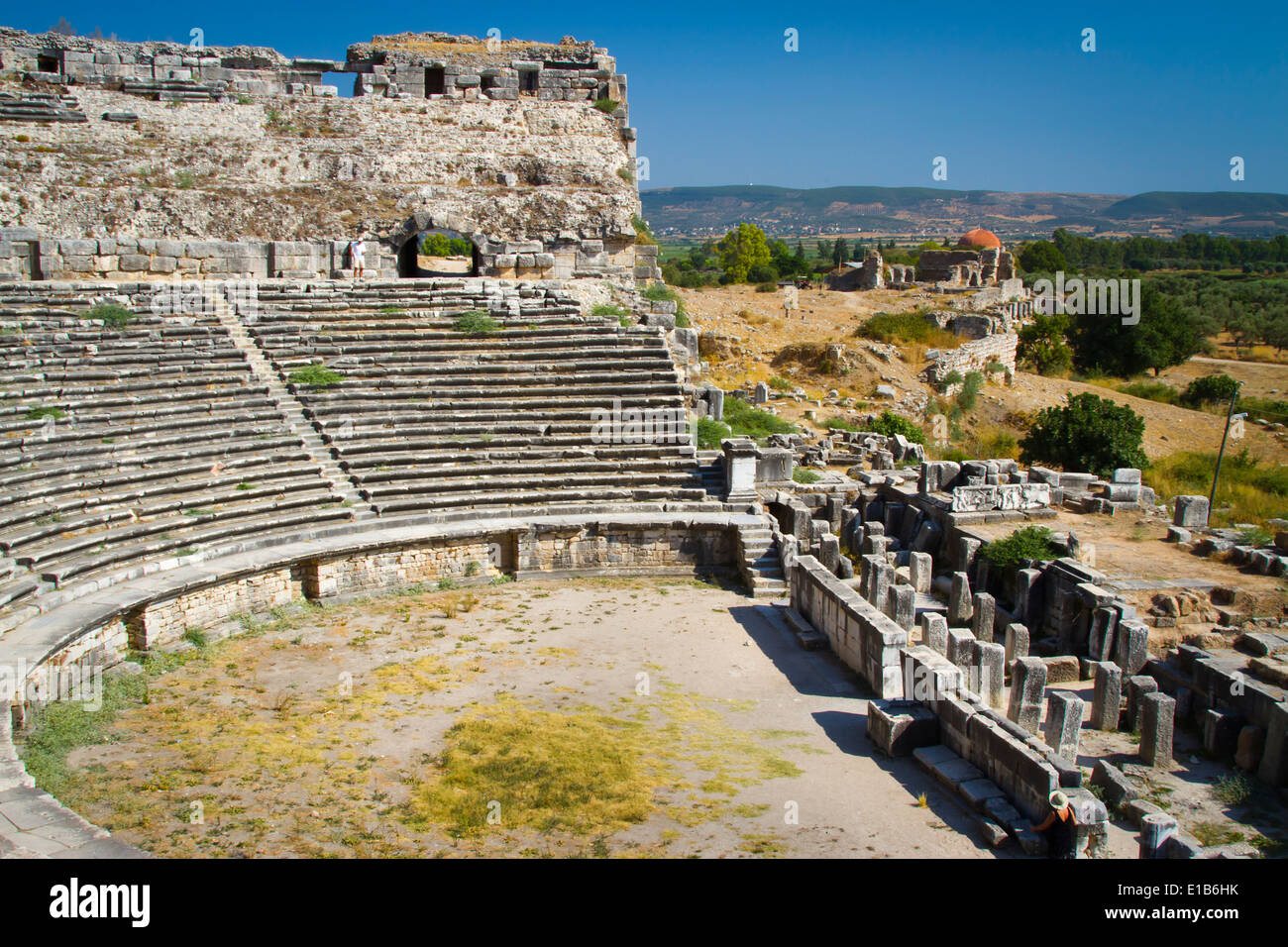 Il Teatro. Mileto (greco antico) rovine della città. Aydin provincia. Costa occidentale dell'Anatolia. La Turchia, Asia. Foto Stock