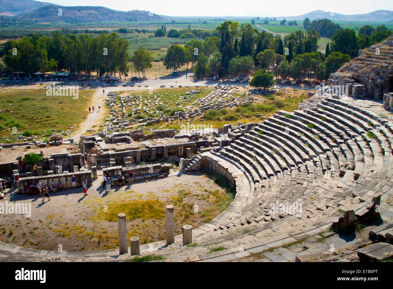 Il Teatro. Mileto (greco antico) rovine della città. Aydin provincia. Costa occidentale dell'Anatolia. La Turchia, Asia. Foto Stock