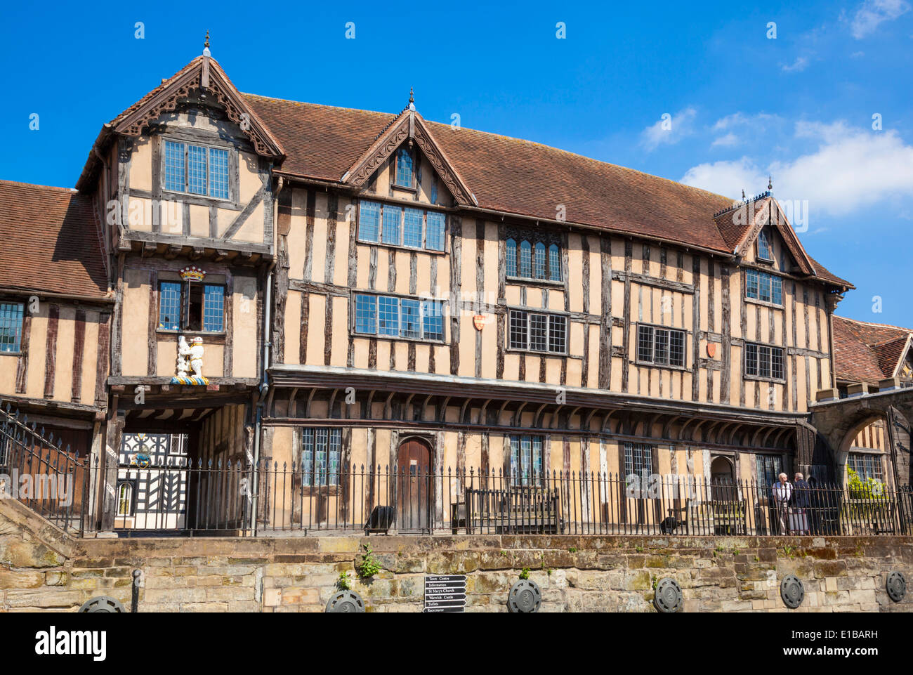 Lord Leycester ospedale dal west gate Warwick Warwickshire England Regno Unito GB EU Europe Foto Stock