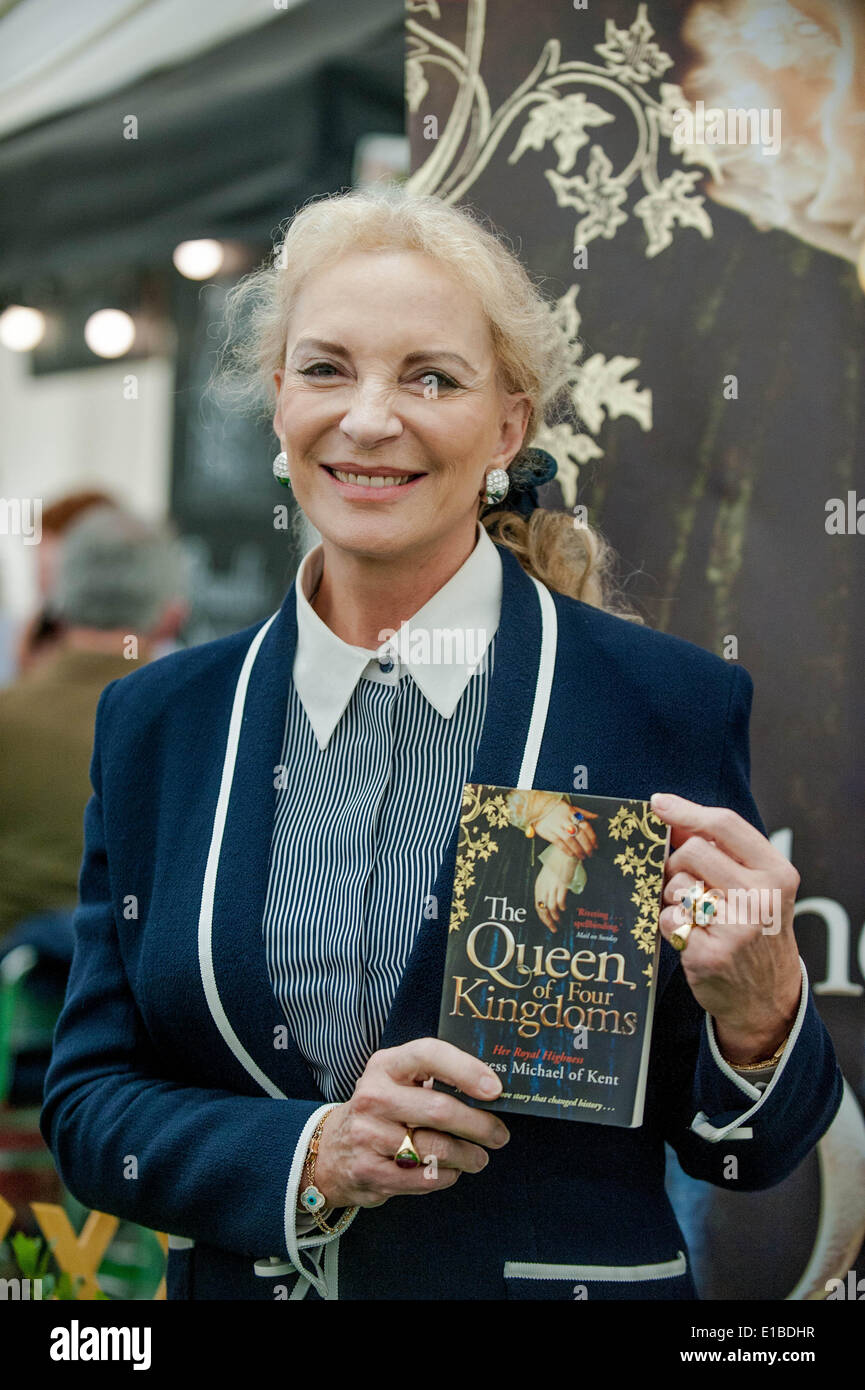 Hay on Wye, Powys, Wales, Regno Unito . Il 29 maggio 2014. Nella foto: HRH Principessa Michael di Kent Re: Il Festival di fieno, Hay on Wye, Powys, Wales UK. Credito: D Legakis/Alamy Live News Foto Stock