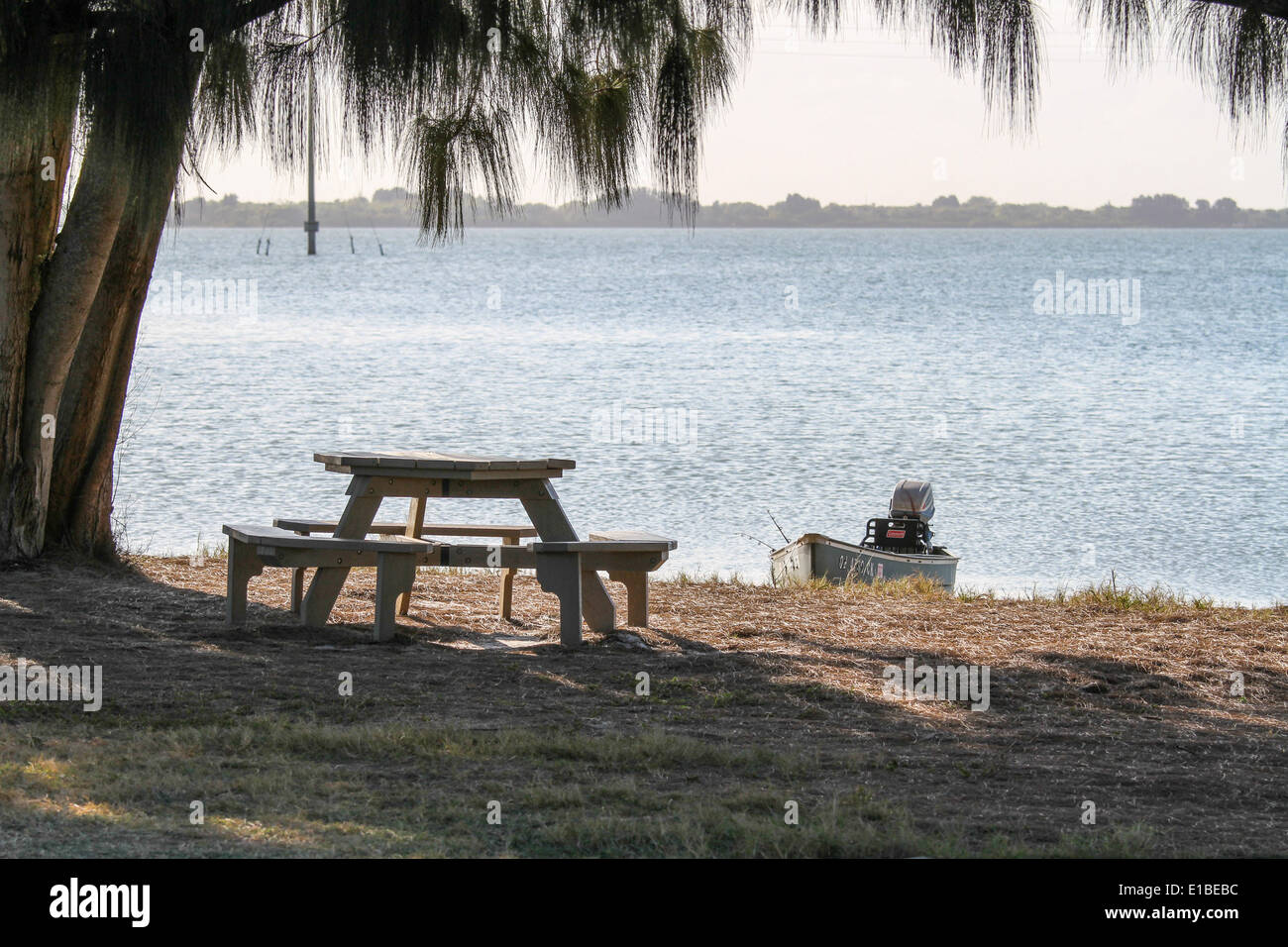 Spiaggia sul fiume di Banana Foto Stock