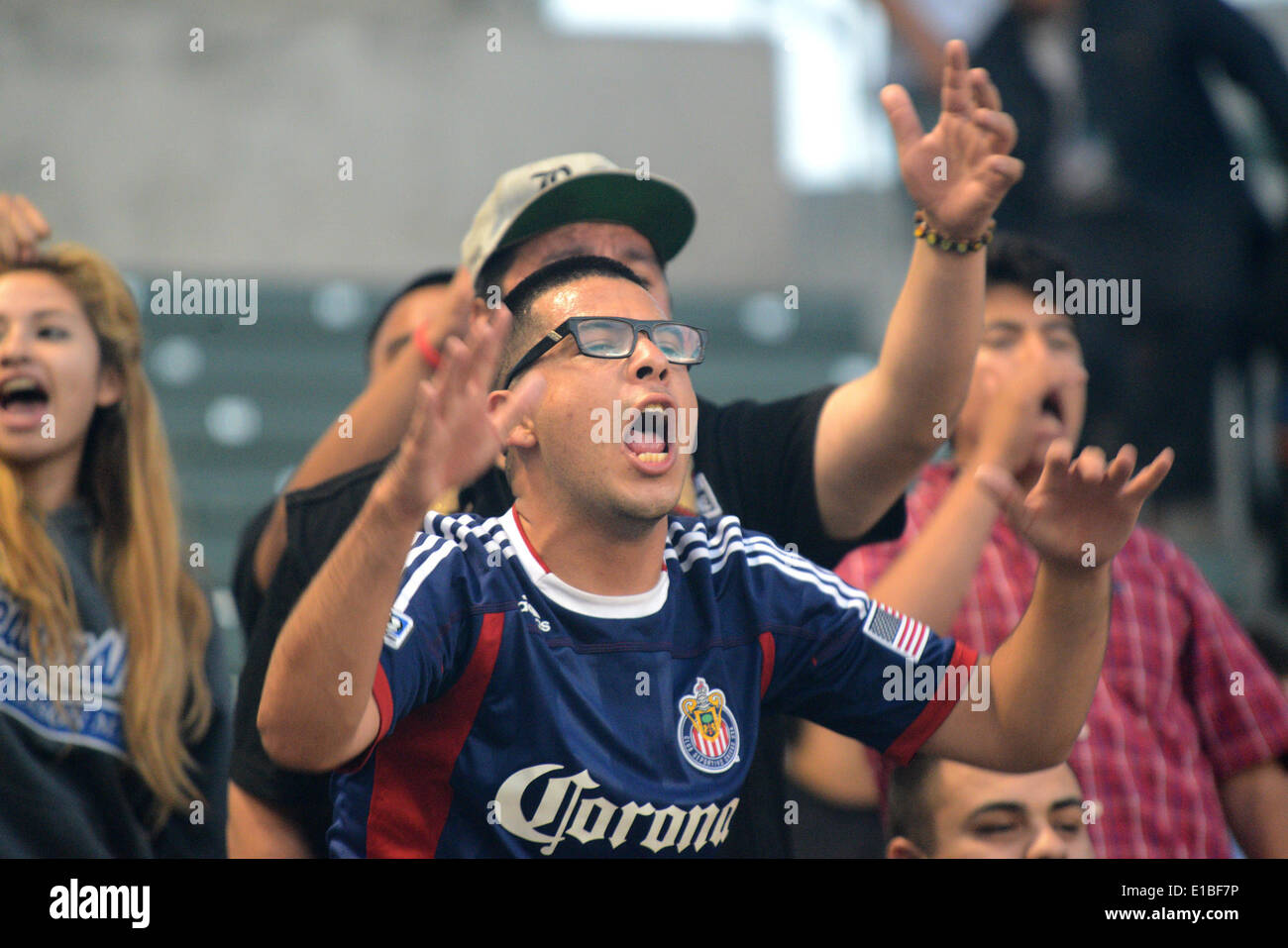 29 maggio 2014 - Carson, California, USA - MLS - Major League Soccer - Chivas USA chiuso fuori di casa da 2 a 0 agaiinst Portland legname, Centro Sstubhub, Carson, California, Stati Uniti d'America, 28 maggio 2014..Credit immagine cr Scott Mitchell/ZUMA premere (credito Immagine: © Scott Mitchell/ZUMAPRESS.com) Foto Stock