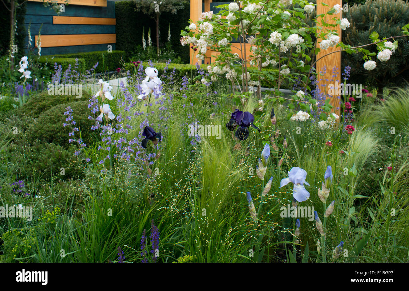 L'estensione del Giardino di spazio al Chelsea Flower Show 2014, London, Regno Unito Foto Stock