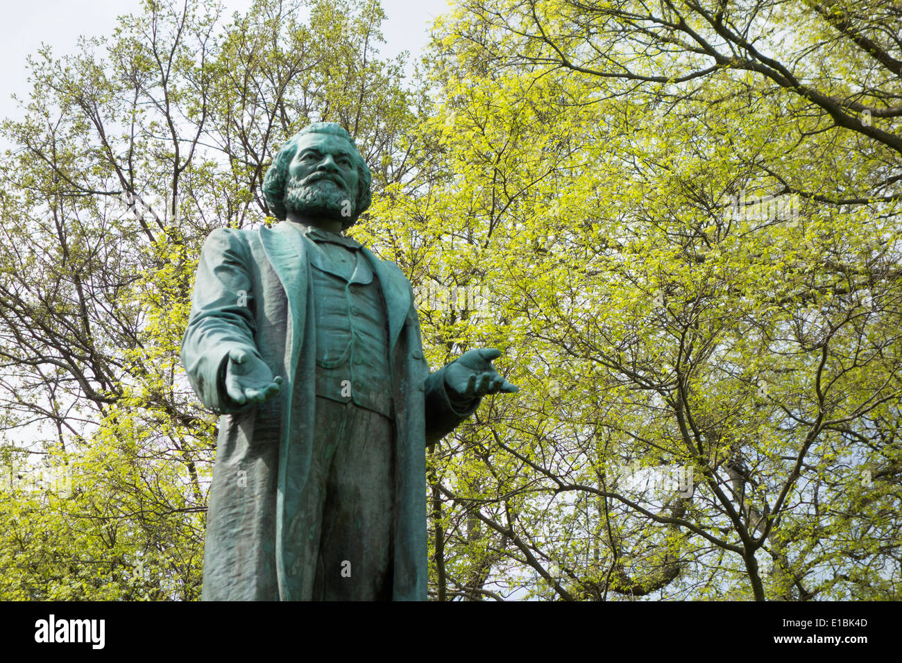 Frederick Douglass statua in Highland Park Rochester NY Foto Stock